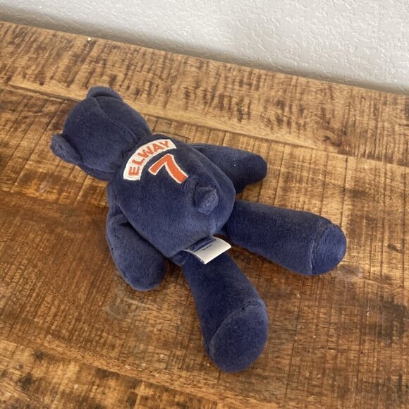 Denver Broncos John Elway Blue Bear Beanie 1998 Plush Limited Treasures Vintage - Picture 4 of 8